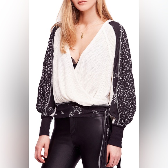 Free People Tops - Elegant Black and White Women's Top